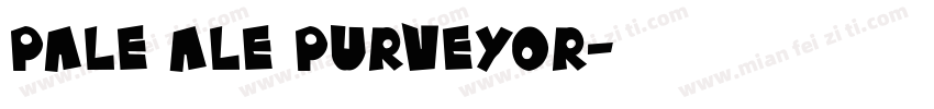 Pale Ale Purveyor字体转换